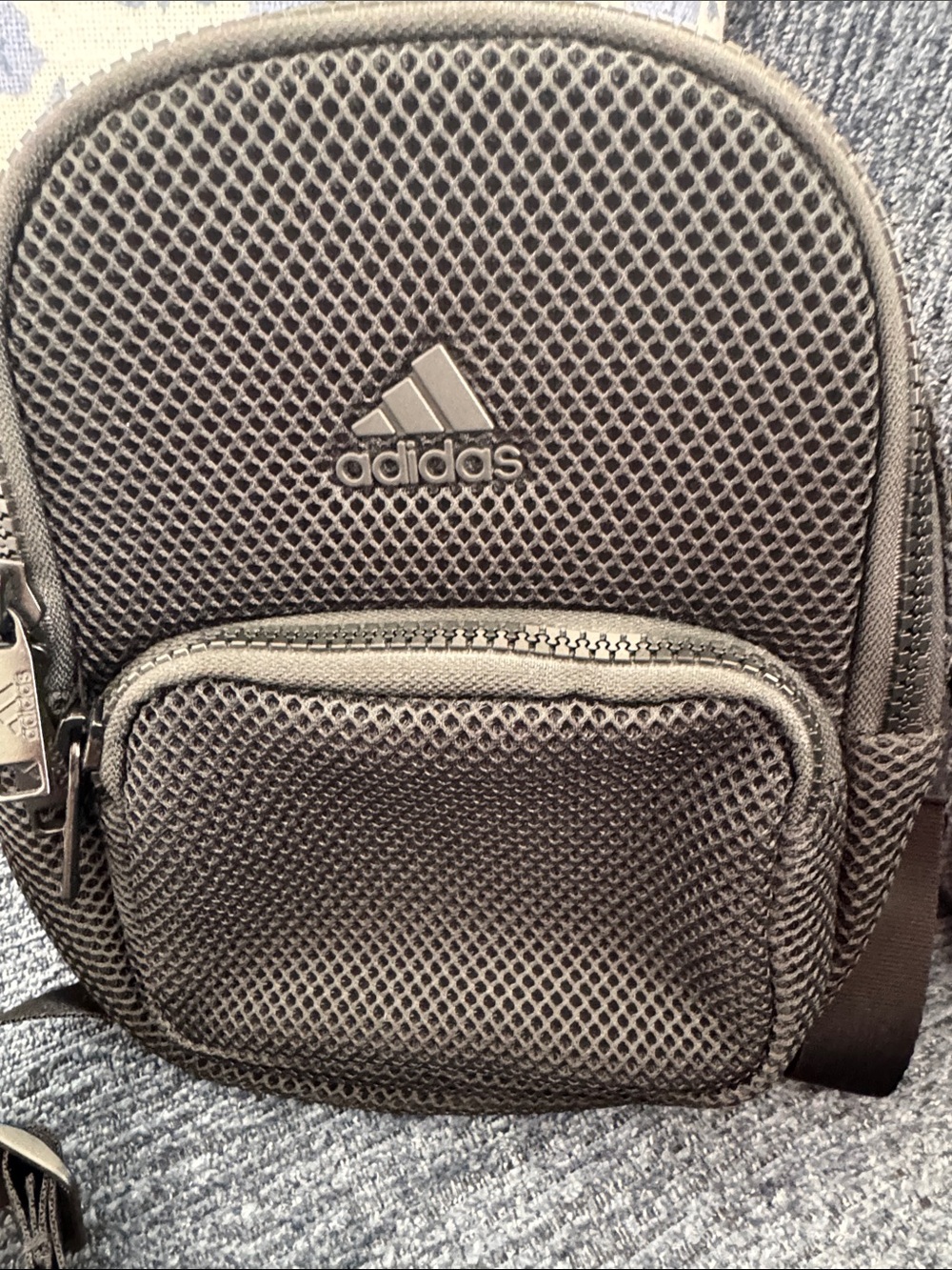 adidas Small Black Mesh Crossbody Bag - Picture 3 of 5
